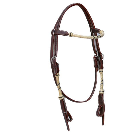 Knotted Rawhide Western Bridle-Ascot Equestrian