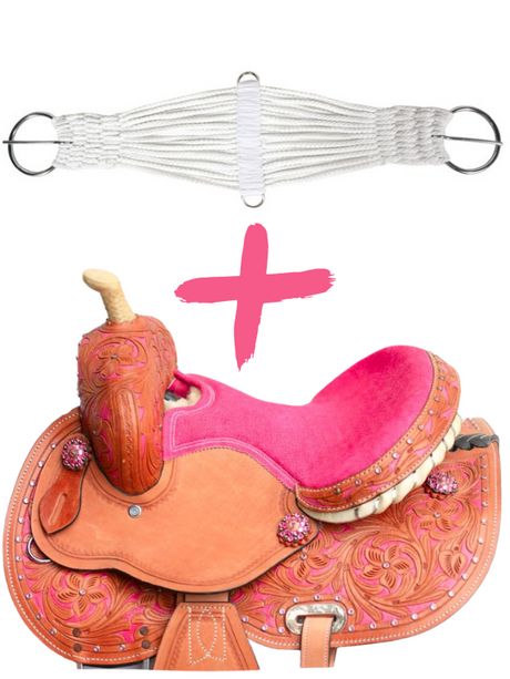 pink western saddle