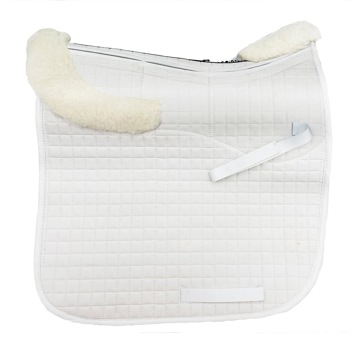 Majyk Equipe Dressage Pad Correction with Impact Shims White/White Merino Wool