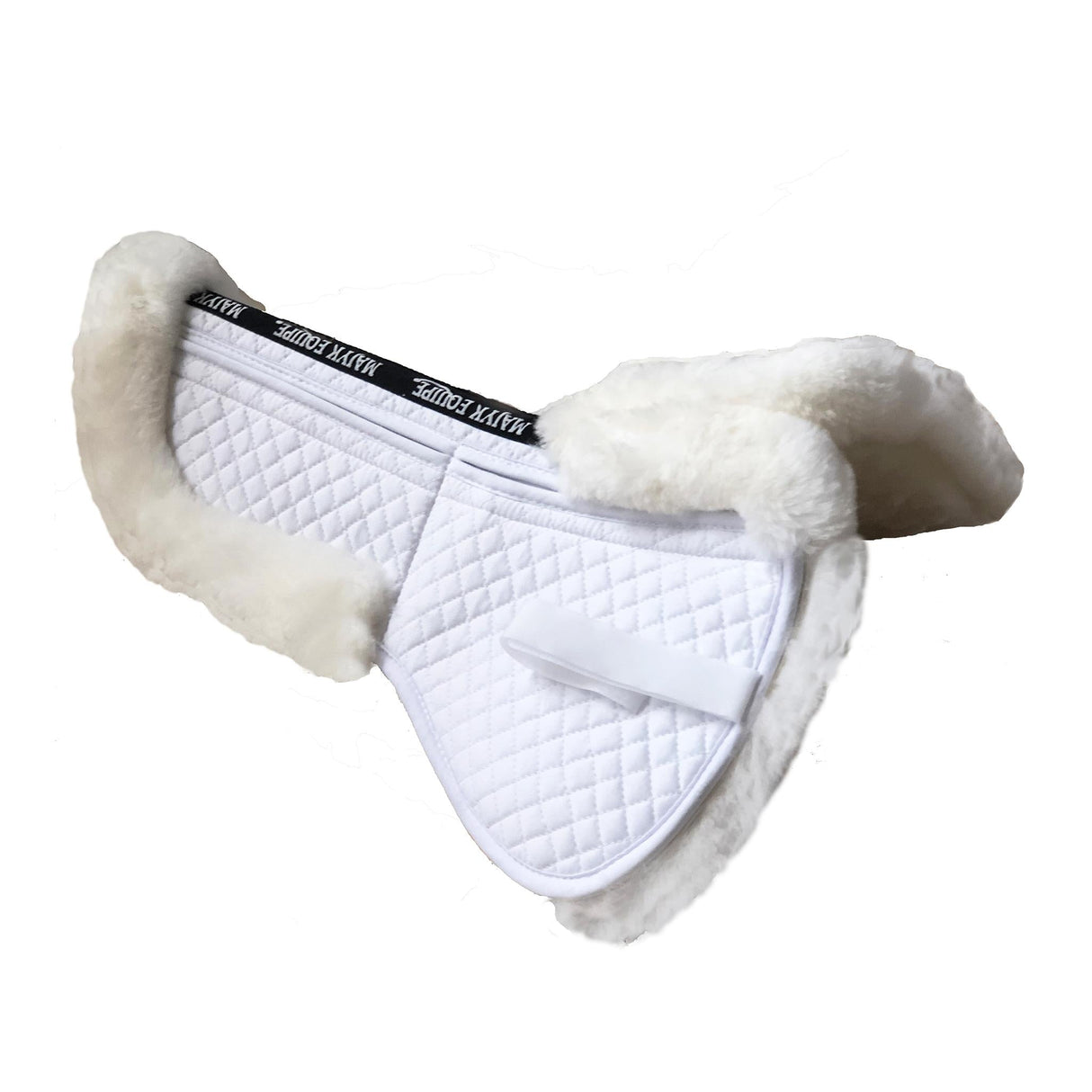 Majyk Equipe Half Pad Correction Fleece with Wither Relief/ Impact Shims White/White Fleece