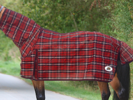 mesh horse fly rug - red