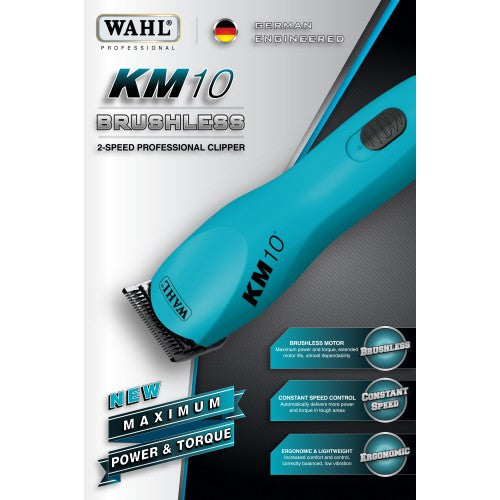 Wahl KM-10 Brushless Clipper w/ #10 Extra Wide Blade Set-Wahl